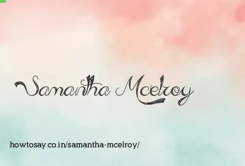 Samantha Mcelroy