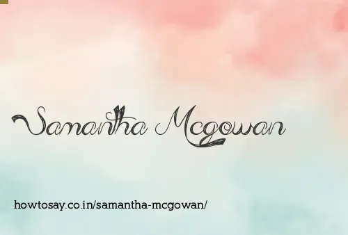 Samantha Mcgowan