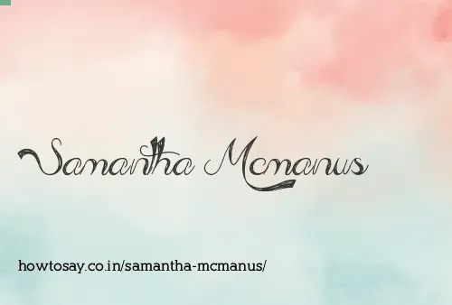 Samantha Mcmanus