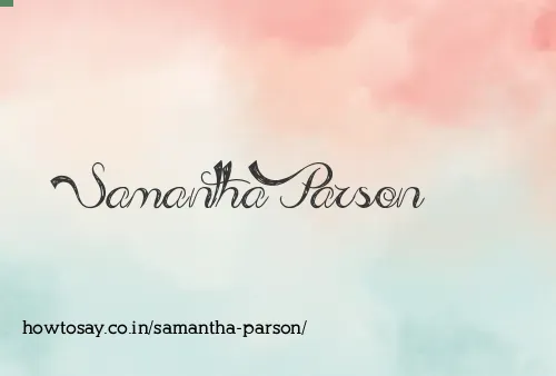 Samantha Parson