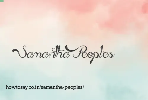 Samantha Peoples