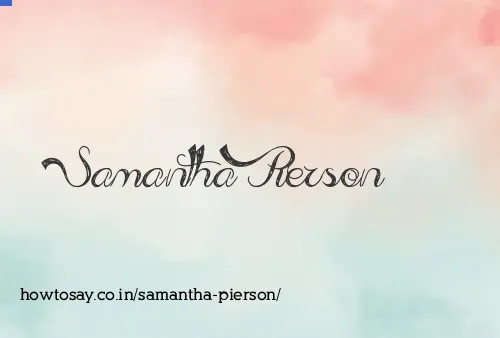Samantha Pierson