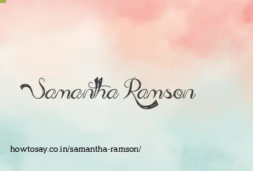 Samantha Ramson