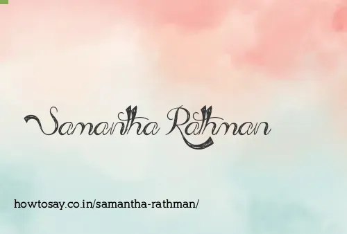 Samantha Rathman