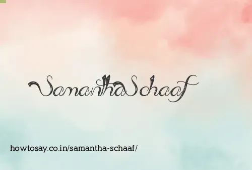 Samantha Schaaf