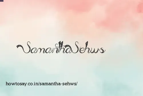 Samantha Sehws