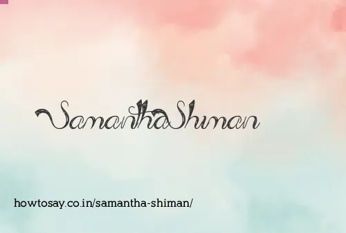 Samantha Shiman