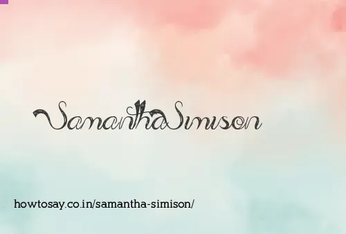 Samantha Simison