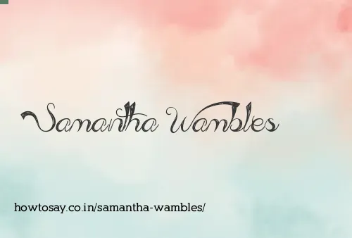 Samantha Wambles