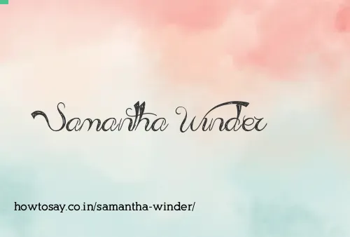Samantha Winder