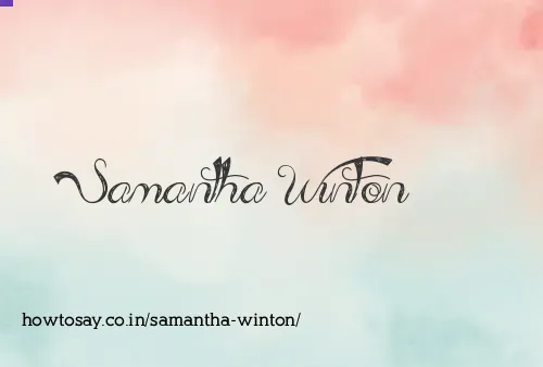 Samantha Winton
