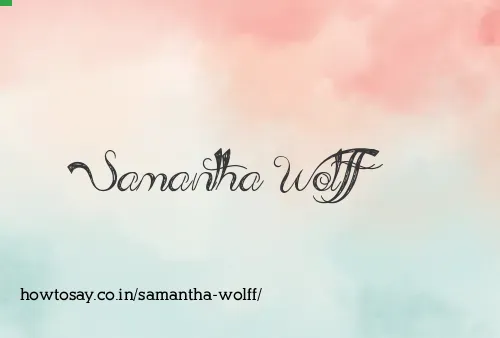 Samantha Wolff