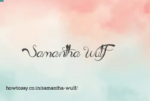 Samantha Wulf