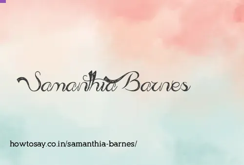 Samanthia Barnes