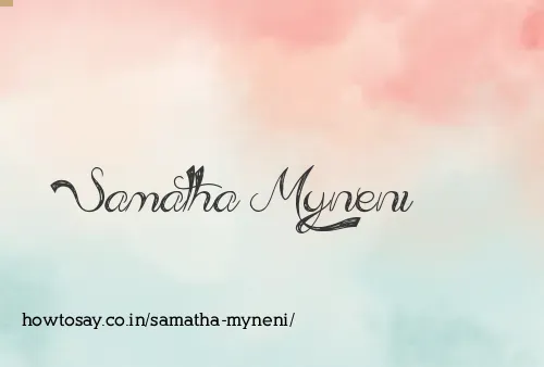Samatha Myneni