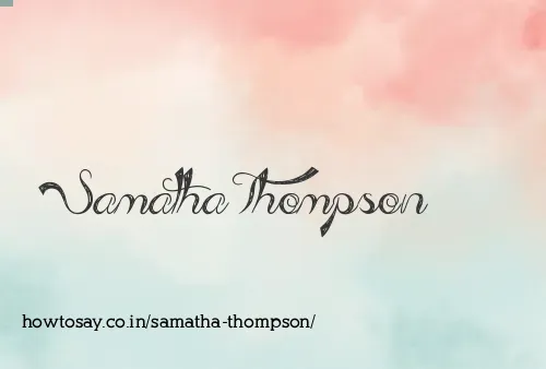 Samatha Thompson