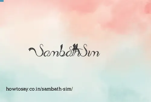 Sambath Sim