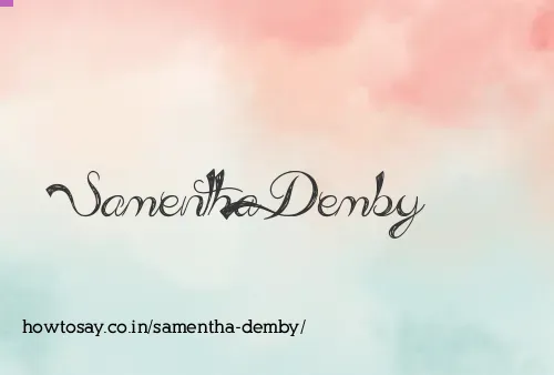 Samentha Demby