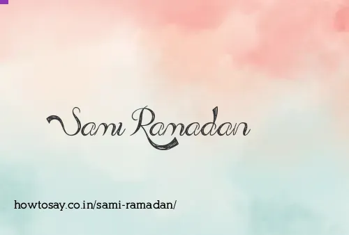 Sami Ramadan