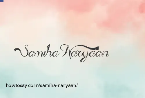 Samiha Naryaan