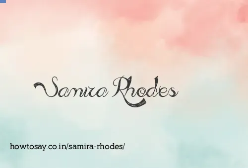 Samira Rhodes