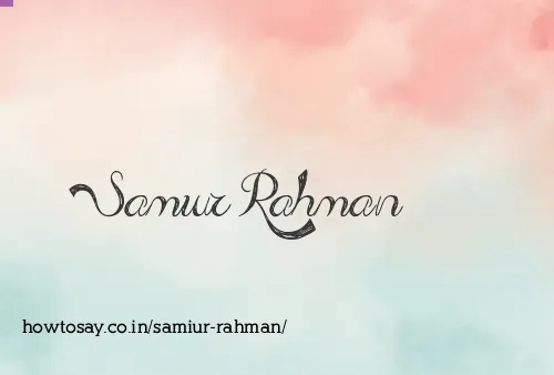 Samiur Rahman