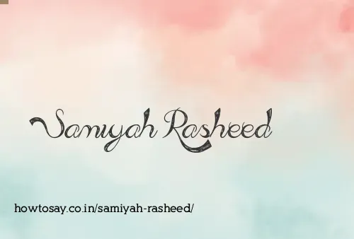 Samiyah Rasheed