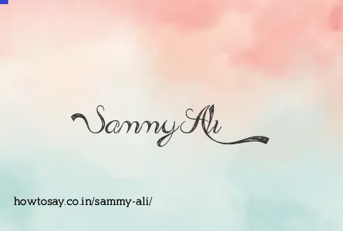 Sammy Ali