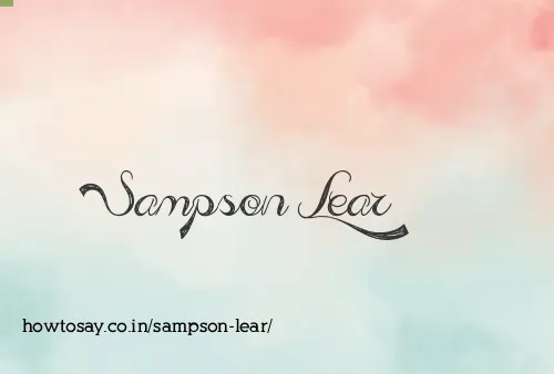 Sampson Lear