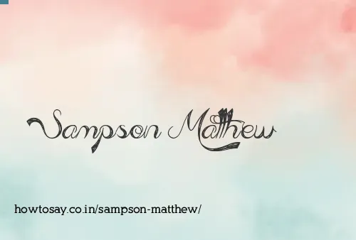 Sampson Matthew