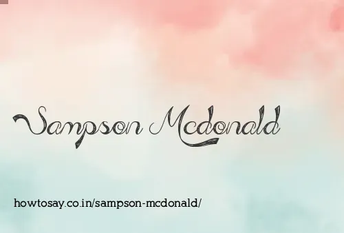 Sampson Mcdonald