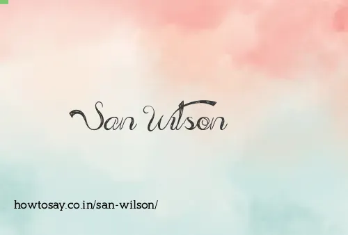 San Wilson