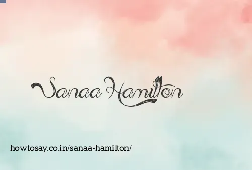 Sanaa Hamilton