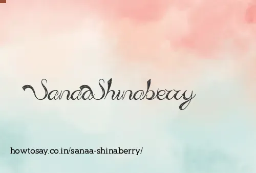 Sanaa Shinaberry