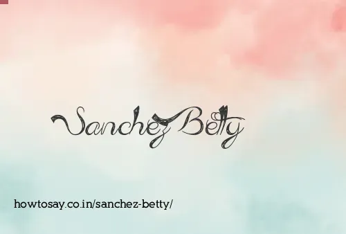 Sanchez Betty