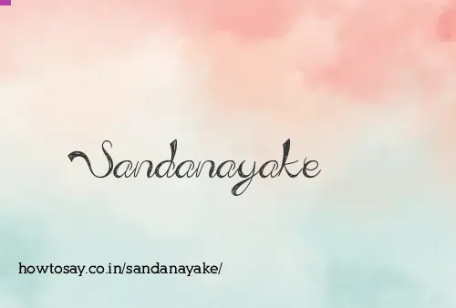 Sandanayake
