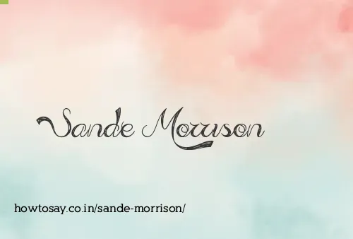 Sande Morrison