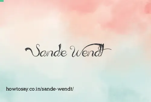 Sande Wendt