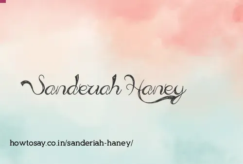 Sanderiah Haney
