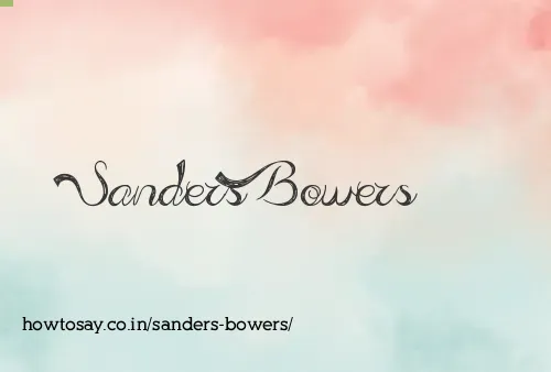 Sanders Bowers