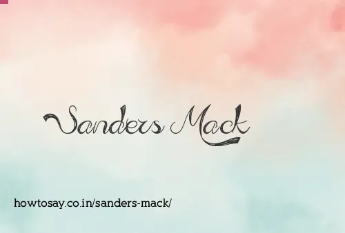Sanders Mack