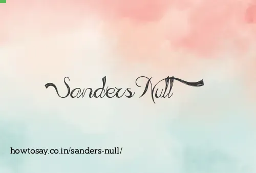 Sanders Null