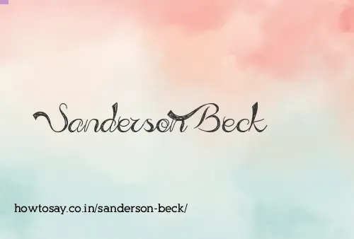 Sanderson Beck