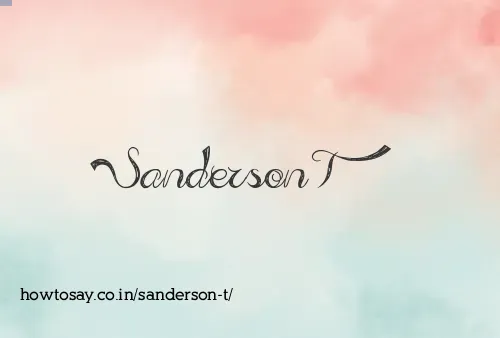 Sanderson T