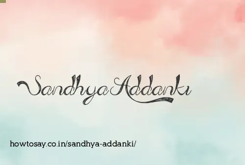 Sandhya Addanki