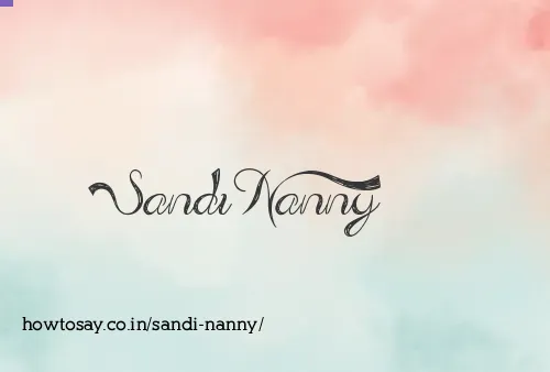 Sandi Nanny