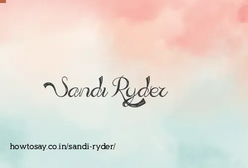 Sandi Ryder
