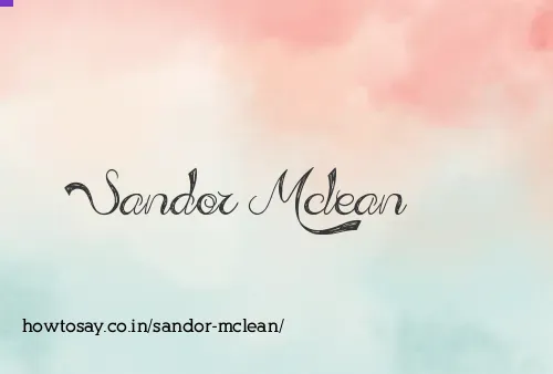 Sandor Mclean