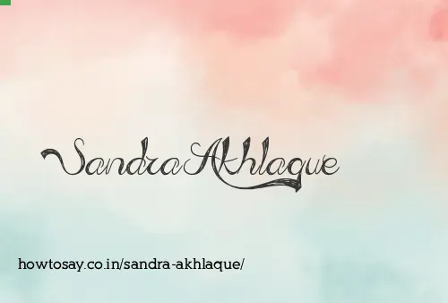 Sandra Akhlaque