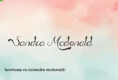 Sandra Mcdonald